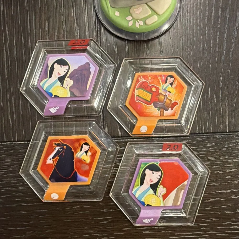 Disney Infinity Figure Disney’s Mulan Character Figure + Power Disc Lot